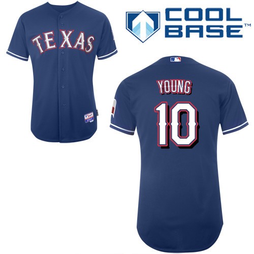 Best Quality Texas Rangers 10 Michael Young Blue Cool Base MLB Jersey Baseball MLB Jerseys